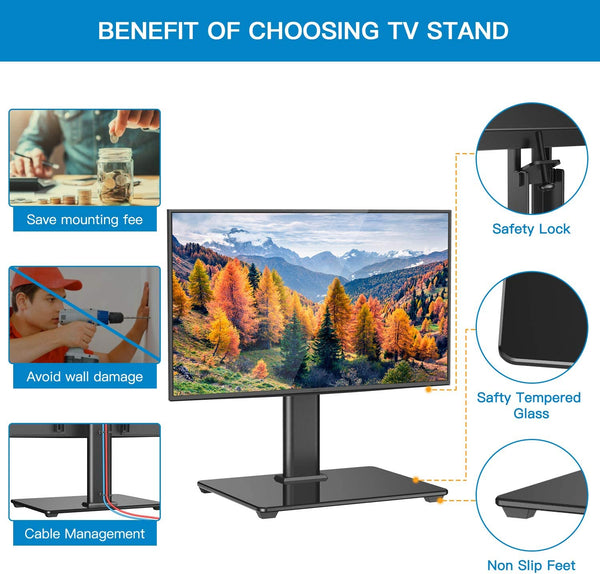 Premium Tempered Glass Universal TV Stand (VESA MOUNT)