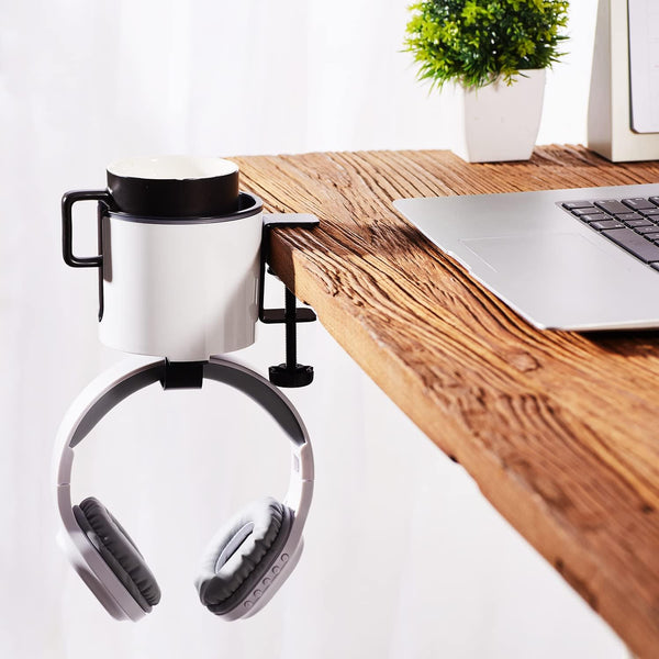 Cup Holder + Gaming Headphone Hanger